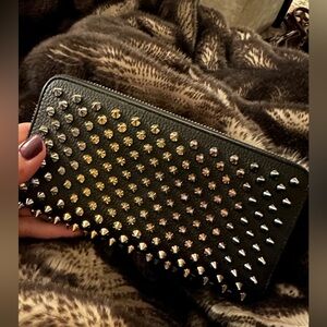 Christian Louboutin Black Studded Wallet